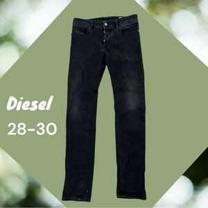 DIESEL BLACK SLIM SKINNY JEANS “SLEENKER” STRETCH 28-30